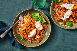 Quinoabowl mit gegrilltem Kürbis