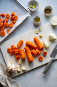 Ingredients for carrot soup