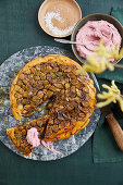 Caramelised onion tarte tatin with shallots