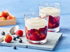 Berry compote with yoghurt