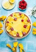 Lemon tart with mascarpone cream