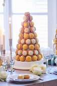 Pyramid of choux à la crème