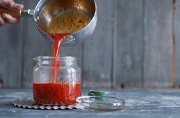 Homemade sweet chilli sauce