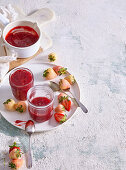 Strawberry jam with vanilla and lemon juice