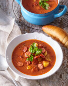 Kartoffelsuppe mit Würstchen