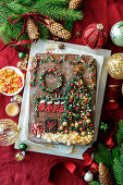 Christmas picture sheet cake