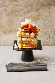 Waffle cake with caramel-coconut cream