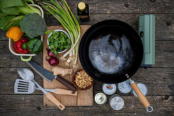 Ingredients for Thai vegetable curry