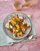 Roasted carrots with Yemeni zhoug and labneh