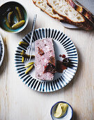 Wild boar terrine with figs and oranges