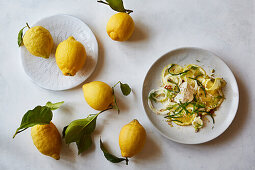 Fennel and lemon salad with burrata