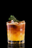 Espresso tonic with orange syrup and thyme