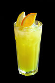 Kiwi and lemon lemonade with orange slices