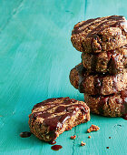 Hazelnut fig biscuits with cocoa icing