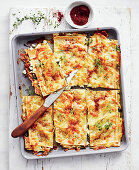 Vegetarian lasagne with fresh herbs