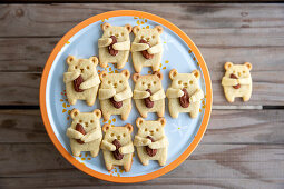 Butter biscuits in the shape of bears