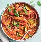 Turkish prawn stew with chickpeas and courgettes