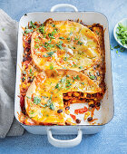 Mexican burrito lasagne