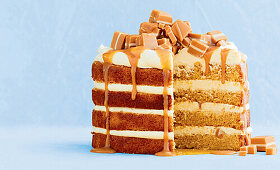 Jersey caramel mascarpone sponge cake