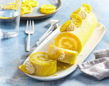 Lemon sponge roll