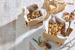 Roasted spiced nut mix with rosemary