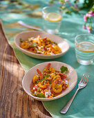 Dal with lentils and prawns