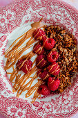 Granola with berries, yoghurt and honey