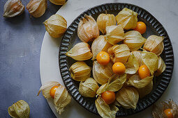 Physalis on a plate