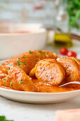 Cabbage rolls in tomato sauce