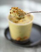 Pistachio tiramisu in a jar