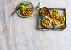 Mini-Quiches mit Lauch und Käse