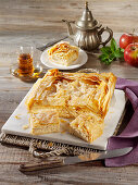 Apfel-Filotorte mit Crème-Fraîche-Füllung