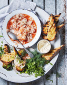 Marinated littleneck crab with toasted bread