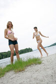 Two bathing young women, Wannsee, Berlin, Germany