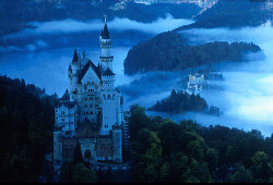 Neuschwanstein Castle and Hohenschwangau, Allgaeu, Bavaria, Germany