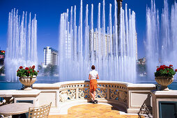 Hotel Bellagio´s dancing fountains, Las Vegas, Nevada, USA, America