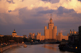 Stalin highriser at Moskwa, Moskwa River Moscow, Russia