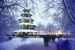 Christkindlmarkt, Chinese Tower, English Garden, Munich