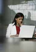 Woman with laptop, Business People