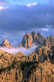 Blick auf Monte Campedelle, Dolomiten, Südtirol, Italien