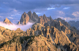View of Monte Campedelle, Dolomites, South Tyrol, Italy