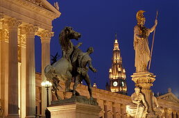 Parliament, Pallas Athene Fountain, Vienna, Austria Europe