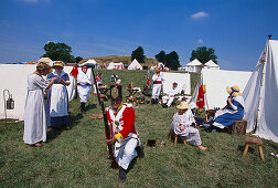 Historic Battle Reenactment, Old Sarum Through The Ages Salisbury, Wiltshire, England