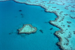 Aerial Photo, Heart Shaped Reef, Great Barrier Reef Queensland, Australia