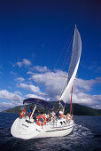 Luxus Jacht Serenade, in der Nähe von Hayman Resort, Whitsunday Island, Queensland, Australien