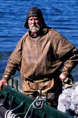 Man in Whaler Costume, 19th Century Fishing Station, Bolungarvik, Iceland