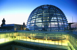 Glaskuppel vom Architekt Norman Foster, Reichstagsgebäude Berlin, Deutschland
