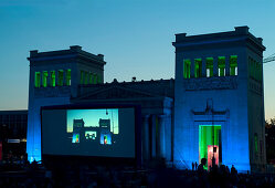 Open Air Kino am Königsplatz, München, Bayern, Deutschland