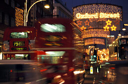 Christmas Shopping, Oxford Street London, Großbritannien