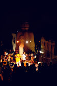 Musicians Concert Barcelona, Summer concert at the roof of Casa Mila, A. Gaudi, La Pedrera, Barcelona, Catalonia, Spain